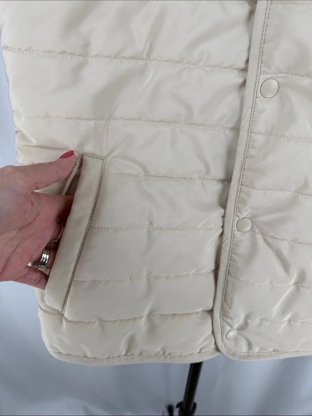 Alfani Men’s Quilted Lightweight Vest in Cream